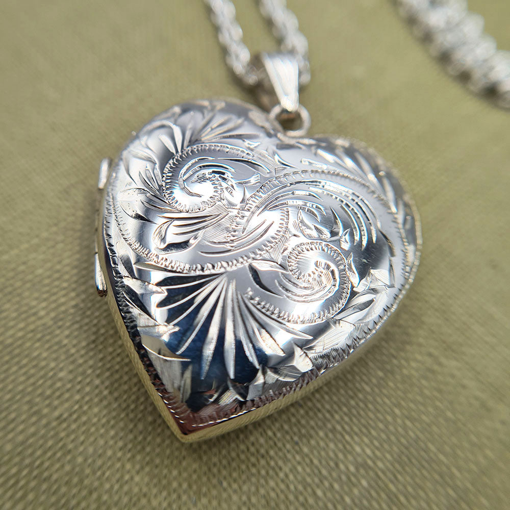 Large Oval Celtic Locket Necklace in Sterling Silver